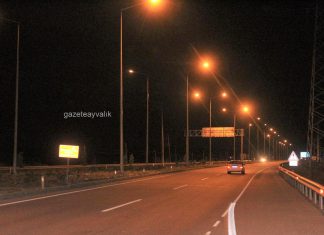 AYVALIK GİRİŞLERİ IŞIKLANDIRILIYOR