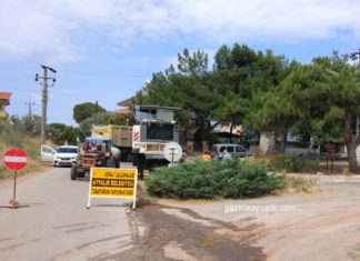 AYVALIK BELEDİYESİ ŞİRİNKENT YOLUNDA ASFALT ÇALIŞMASINA BAŞLADI