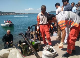 GENÇLER, AYVALIK İÇ LİMANDA DENİZ TEMİZLİĞİ YAPTI