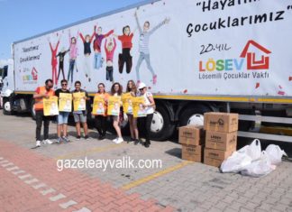 LÖSEV İYİLİK TIRI AYVALIK’A GELDİ
