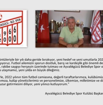 AYVALIKGÜCÜ BELEDİYE SPOR KULÜBÜ’NDEN YENİ YIL KUTLAMASI