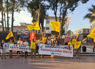 “SANAL RAKAMLARA GÖRE “ENFLASYON FARKI” DEĞİL, İNSANCA YAŞAMAYA YETECEK BİR ÜCRET İSTİYORUZ!”