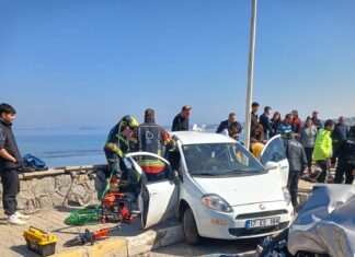 Ayvalık’ta duba Plajı önünde kaza; 6 kişi yaralandı
